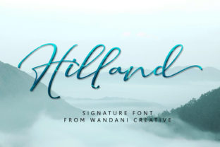 Hilland: A Modern Script Typeface for Editorial Design